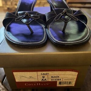Cole Haan Black Kitten Heel Sandals, size 9